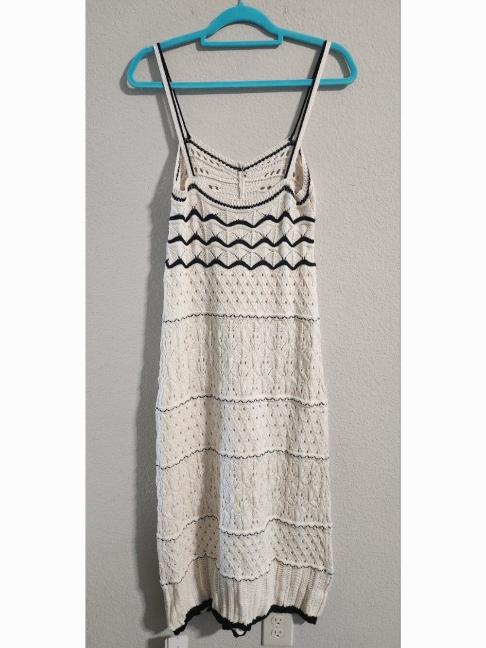 Commense NWT Paros Crochet Eyelet See Through Midi Dress Off-white size medium - Picture 7 of 7